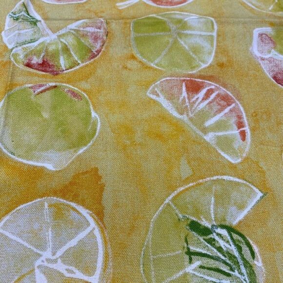 Rose Tree 100% Cotton Cloth Dinner Lemon Lime Fruit Napkins Set of 4 18”x17.5” - Picture 3 of 7
